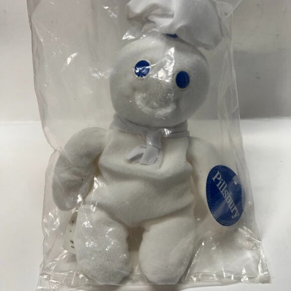 Vintage Sealed 8" Pillsbury Dough Boy Bean Bag Plush NWT 1997 - Picture 1 of 7
